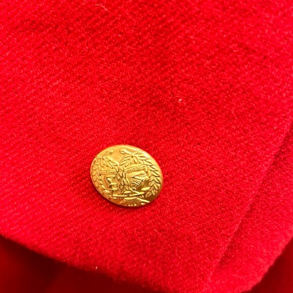 RED 100% Wool JG Hook Size 14 Vintage Dress Coat - Picture 4 of 8